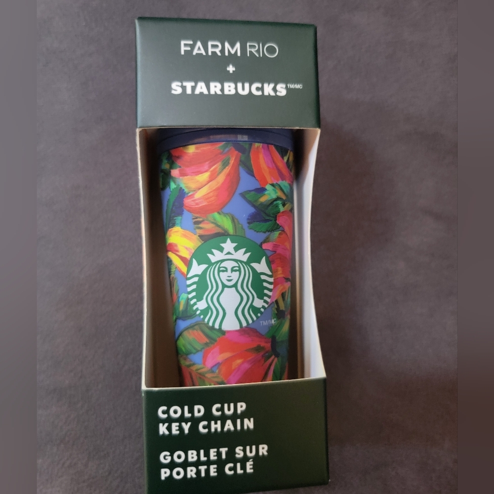 Starbucks Farm Rio Tropical Cold Cup with Key Chain NIB